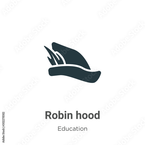 Robin hood vector icon on white background. Flat vector robin hood icon symbol sign from modern literature collection for mobile concept and web apps design.