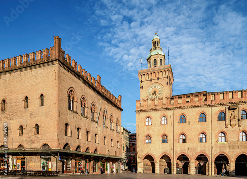 Palazzo dei Notai and Palazzo d'Accursio, Piazza Maggiore, Bologna, Emilia-Romagna, Italy photo