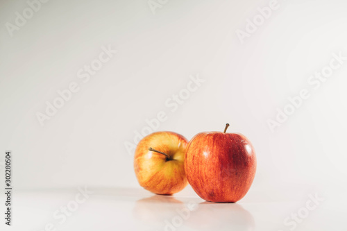 apples on white background
