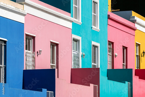 Exterior of colorful houses photo