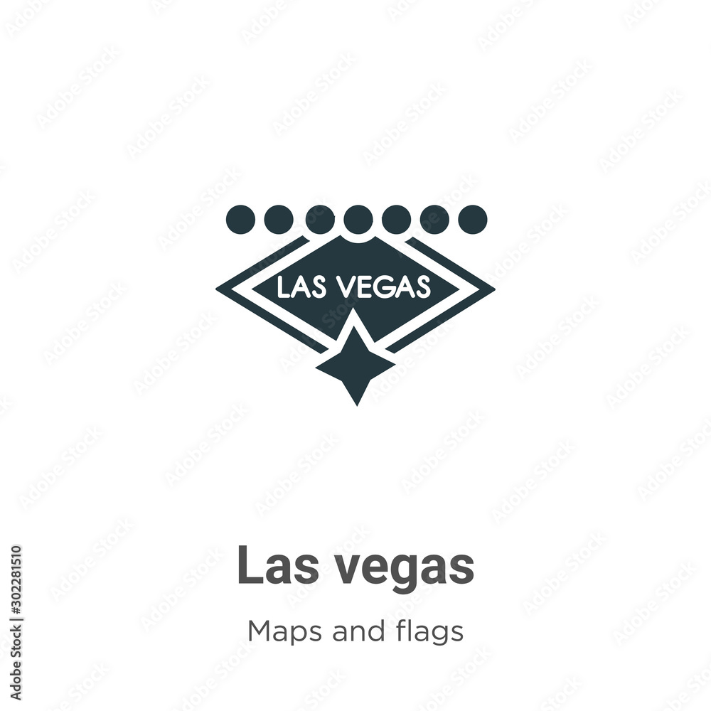 Las vegas vector icon on white background. Flat vector las vegas icon ...