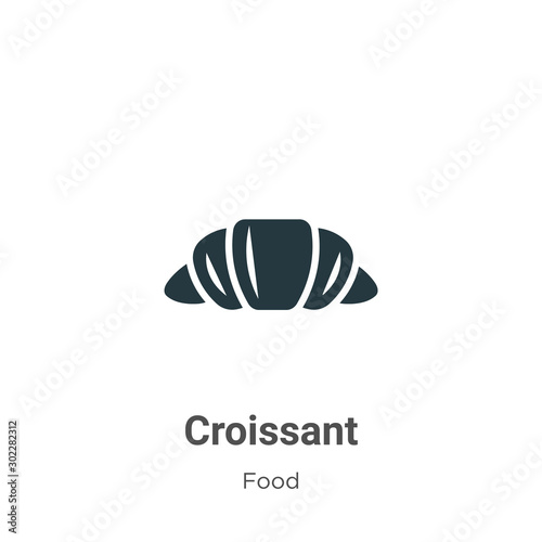 Croissant vector icon on white background. Flat vector croissant icon symbol sign from modern food collection for mobile concept and web apps design.
