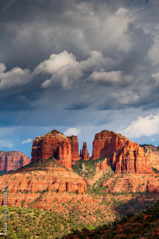 Moody sky over Cathedral rock Sedona, Arizona, USA, North America Moody sky over Cathedral rock Sedona, Arizona, USA, North America
