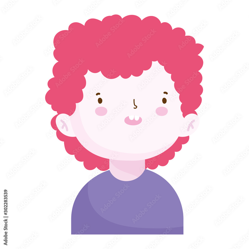 cute little boy character portrait, children