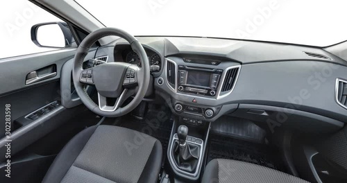 Wallpaper Mural Panorama in interior leather salon of prestige modern car Torontodigital.ca