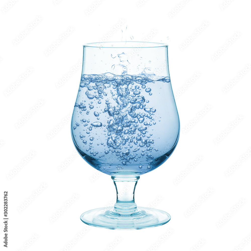 Fresh Water ripple in glass isolated on white background. Fresh Water ripple in glass isolated on white background.