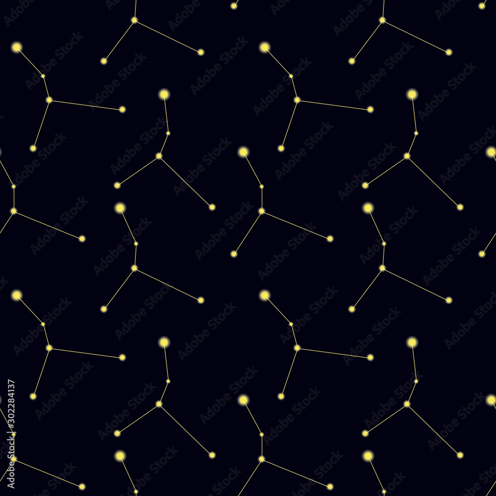 Seamless pattern with constellation Cancer. Abstract print with The Crab Seamless pattern with constellation Cancer. Abstract print with The Crab