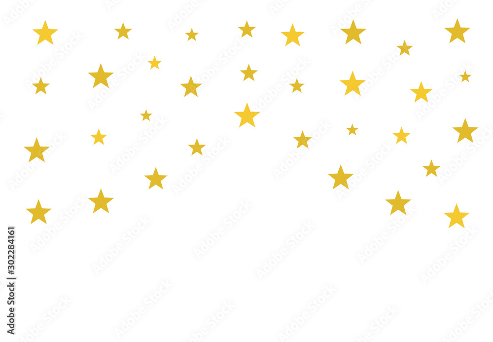 Gold stars border on white background. Stock Vector | Adobe Stock