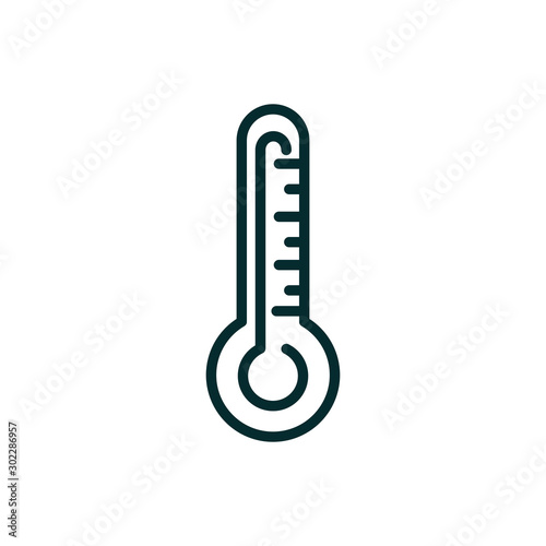 thermometer equipment medical icon line