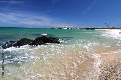 View of the coast of Grand Comoros Island and the Indian Ocean. Union of the Comoros. Africa.