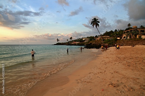 View of the beach in Moroni city. The capital of Grand Comoros / Ngazidja / island. Union of the Comoros. Africa.