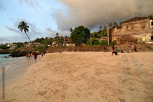 View of the beach in Moroni city. The capital of Grand Comoros / Ngazidja / island. Union of the Comoros. Africa. photo