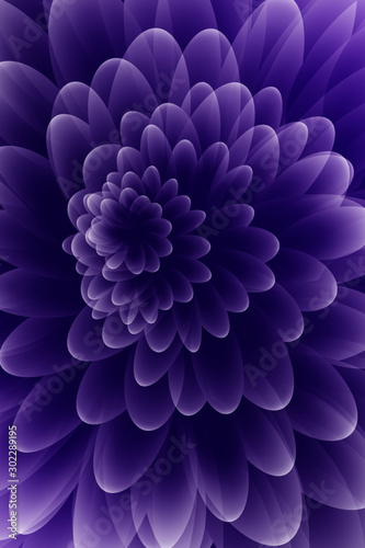 Fototapeta Naklejka Na Ścianę i Meble -  Abstract White and Violet Background. Colorful Flower.
