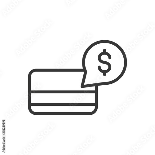 bank card money finance icon thick line
