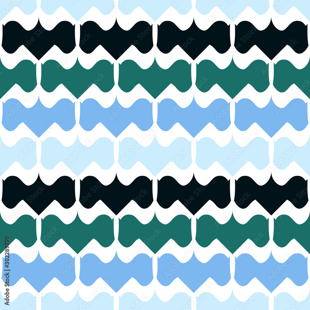 Seamless pattern in monochrome color with geometric elements on a white background. Seamless pattern in monochrome color with geometric elements on a white background.