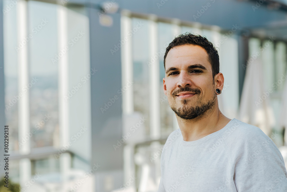 Closeup portrait of a handsome happy man Closeup portrait of a handsome happy man