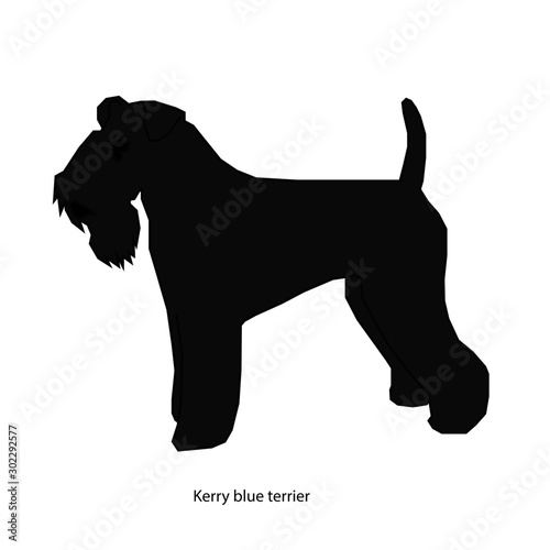 Dog black vector illustration isolated