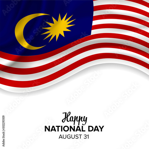 Vector festive illustration of independence day in Malaysia celebration on August 31. vector design elements of the national day. holiday graphic icons. National day