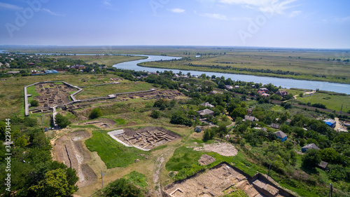 Archeologists on a place of excavation. Settlement of Tanais, Rostov region, Russia