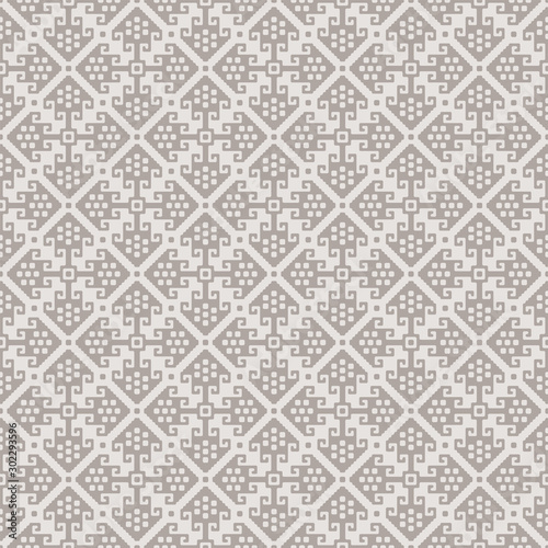 Seamless pattern, light colors. American Indians ethnic style. Appropriate for textile, packing materials, website background. Swatches are included in EPS file.
