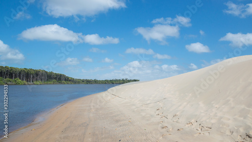 Fototapeta Naklejka Na Ścianę i Meble -  Turquoise lagoons located in the north east part of Brazil, close to the ocean (Maranhao region, Lencois Maranhenses)