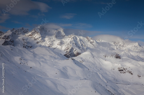 Mountain landscape in Serre Chevalier  French Alps