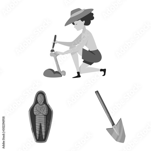 Vector design of story and discovery logo. Set of story and items vector icon for stock.