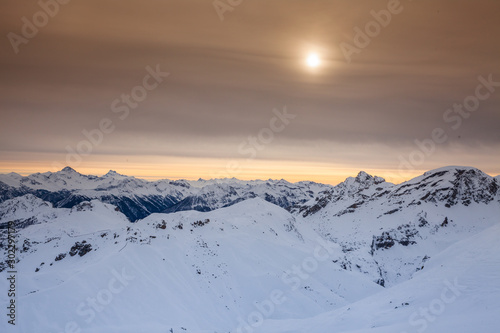 Mountain landscape in Serre Chevalier, French Alps © belyaaa