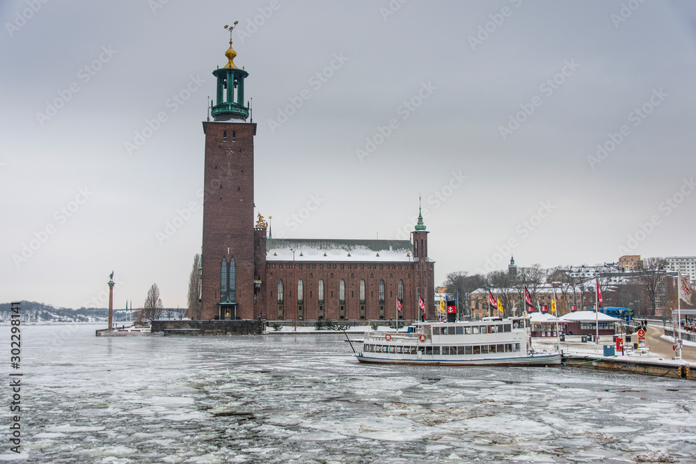 Stadshuset in winter, Stockholm, Sweden Stadshuset in winter, Stockholm, Sweden