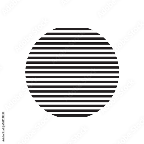 Simple Vector Distorted Linear Geometric Shape. Trendy Universal Object