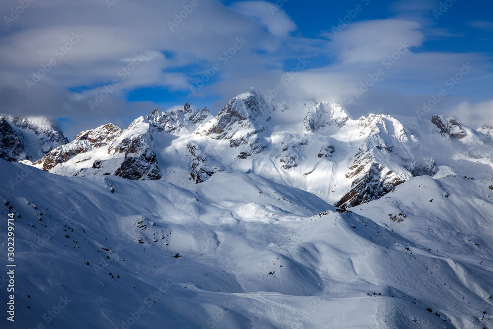 Mountain landscape in Serre Chevalier, French Alps Mountain landscape in Serre Chevalier, French Alps