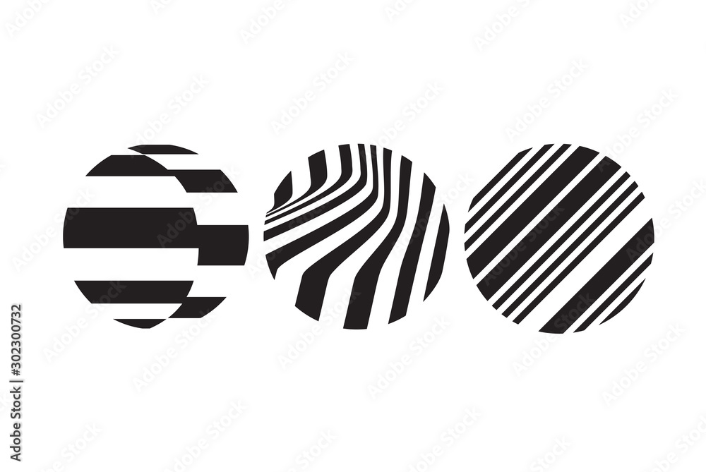 Simple Vector Distorted Linear Geometric Shapes Set. Trendy Universal Objects Simple Vector Distorted Linear Geometric Shapes Set. Trendy Universal Objects