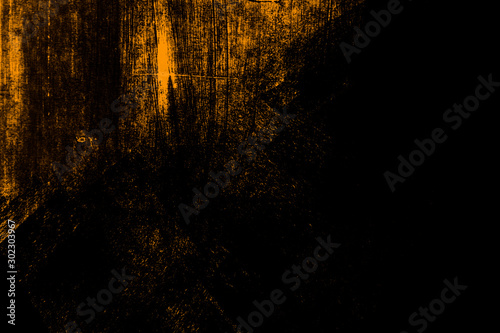 yellow and black paint background texture with brush strokes