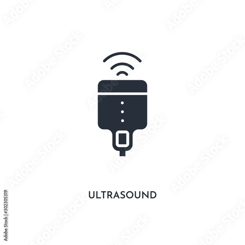 ultrasound icon. simple element illustration. isolated trendy filled ultrasound icon on white background. can be used for web, mobile, ui.