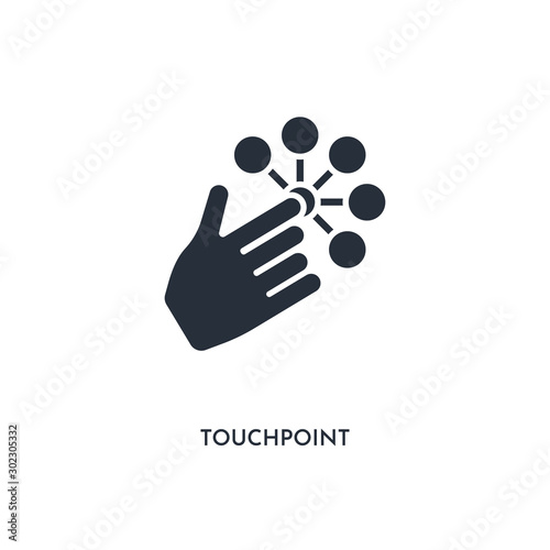 touchpoint icon. simple element illustration. isolated trendy filled touchpoint icon on white background. can be used for web, mobile, ui.
