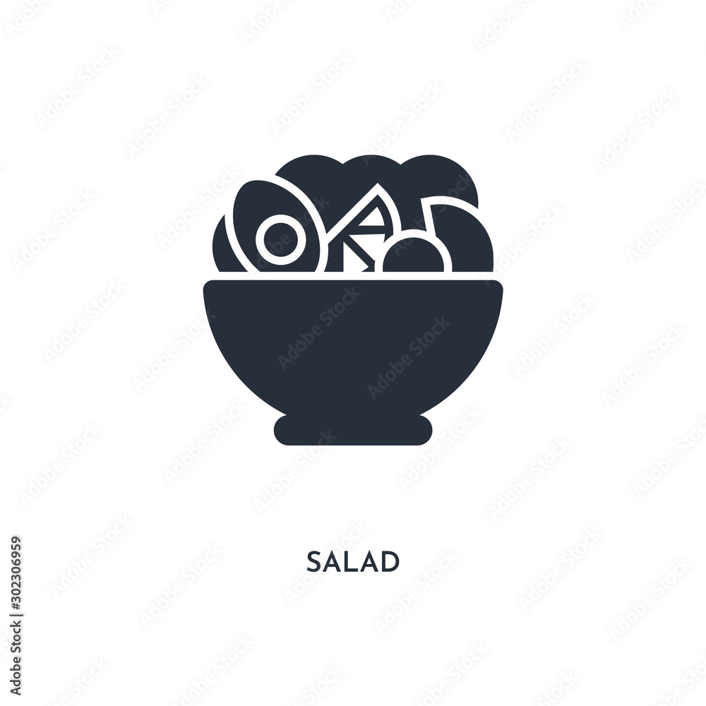 salad icon. simple element illustration. isolated trendy filled salad icon on white background. can be used for web, mobile, ui. salad icon. simple element illustration. isolated trendy filled salad icon on white background. can be used for web, mobile, ui.