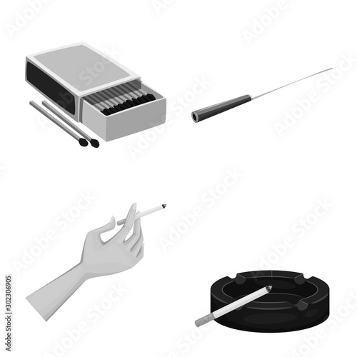 Vector design of health and nicotine sign. Set of health and statistics vector icon for stock.