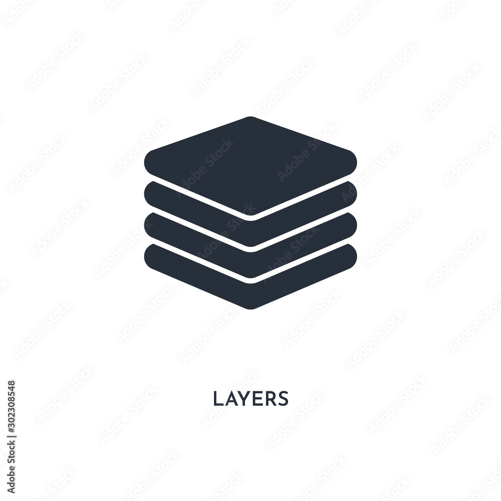 layers icon. simple element illustration. isolated trendy filled layers icon on white background. can be used for web, mobile, ui. layers icon. simple element illustration. isolated trendy filled layers icon on white background. can be used for web, mobile, ui.