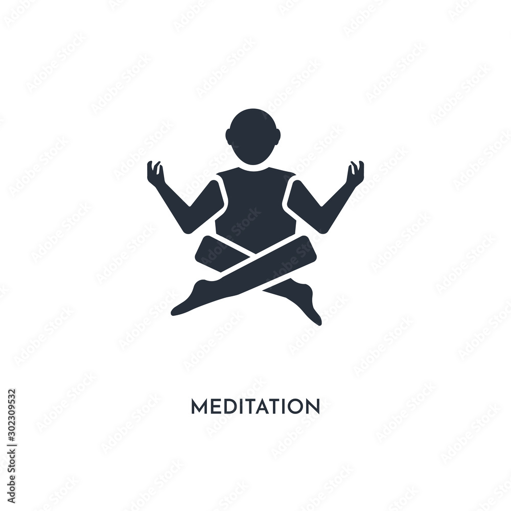 meditation icon. simple element illustration. isolated trendy filled meditation icon on white background. can be used for web, mobile, ui. meditation icon. simple element illustration. isolated trendy filled meditation icon on white background. can be used for web, mobile, ui.