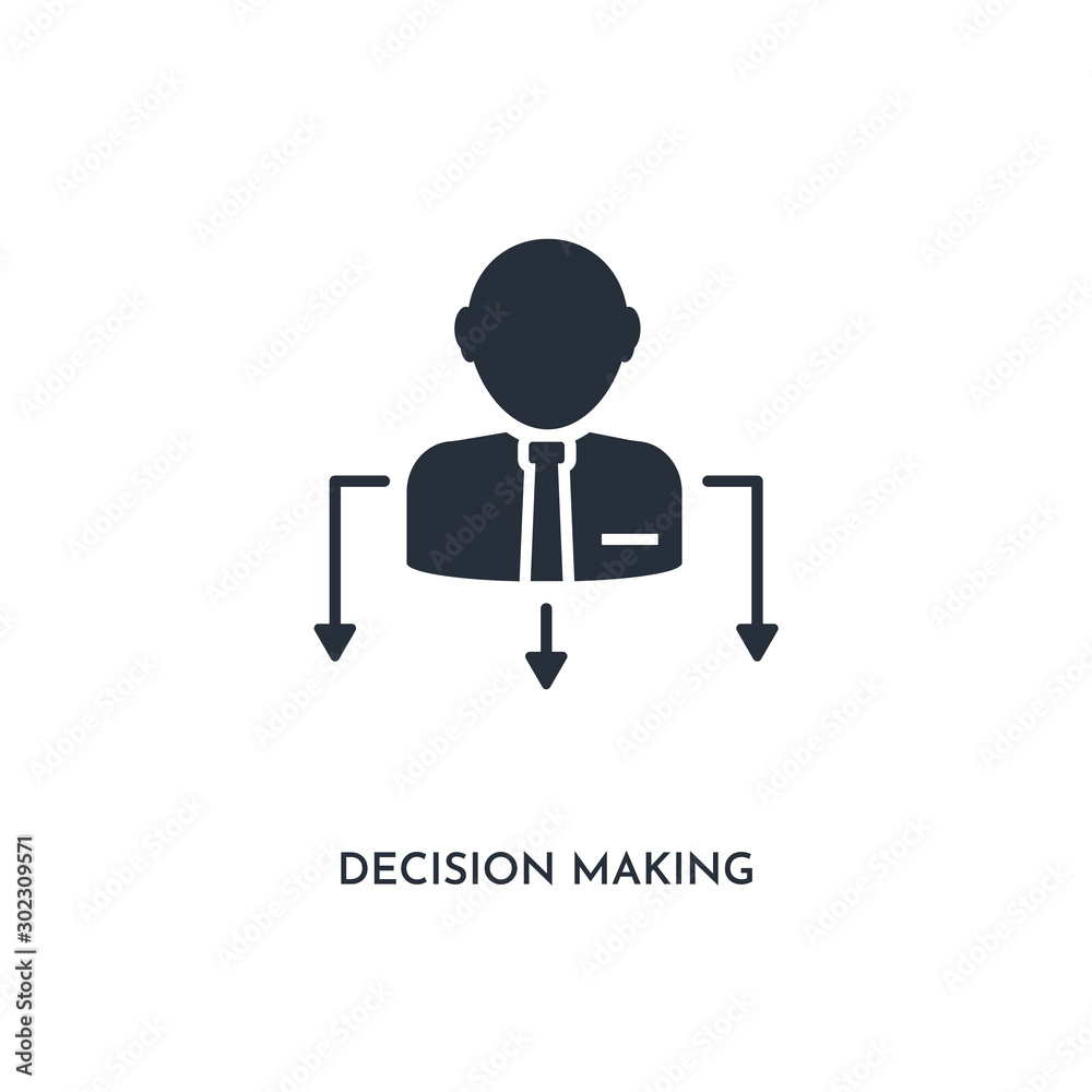decision making icon. simple element illustration. isolated trendy filled decision making icon on white background. can be used for web, mobile, ui. decision making icon. simple element illustration. isolated trendy filled decision making icon on white background. can be used for web, mobile, ui.