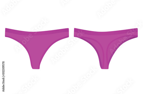 Purple woman underwear. vector illustration