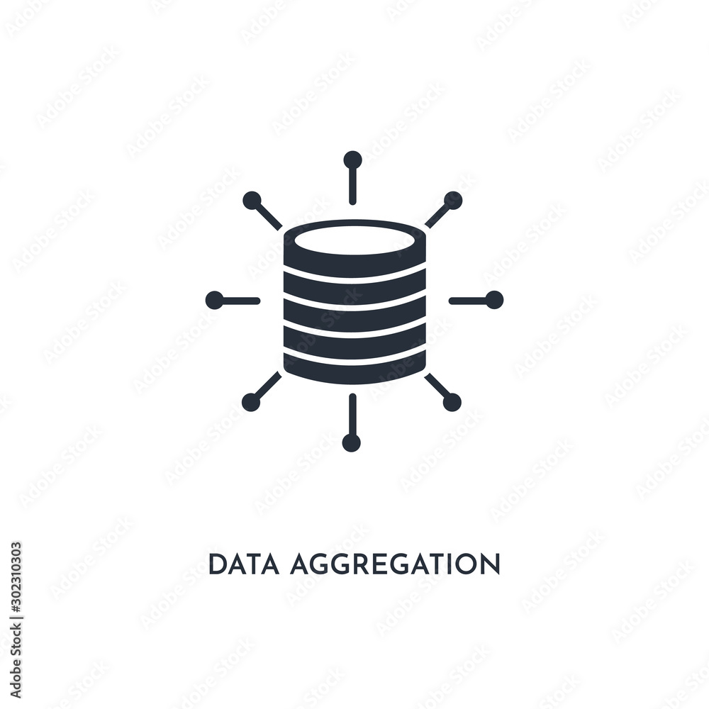 Fotografie data aggregation icon