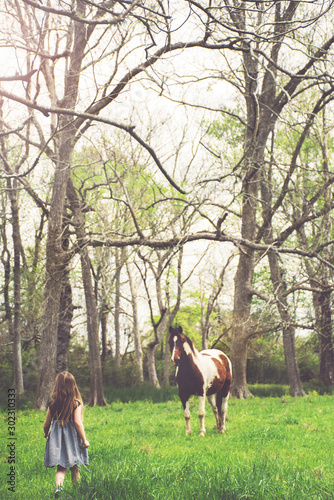 horse and girl in field © creolejezebel