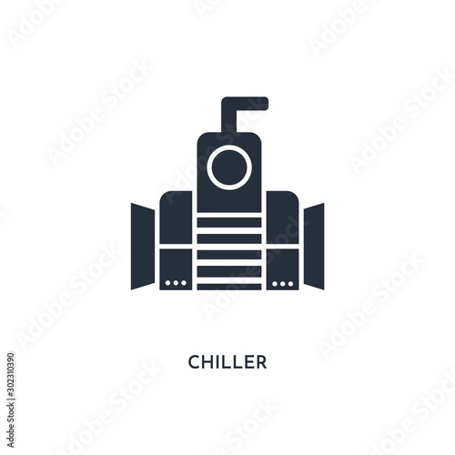 chiller icon. simple element illustration. isolated trendy filled chiller icon on white background. can be used for web, mobile, ui.