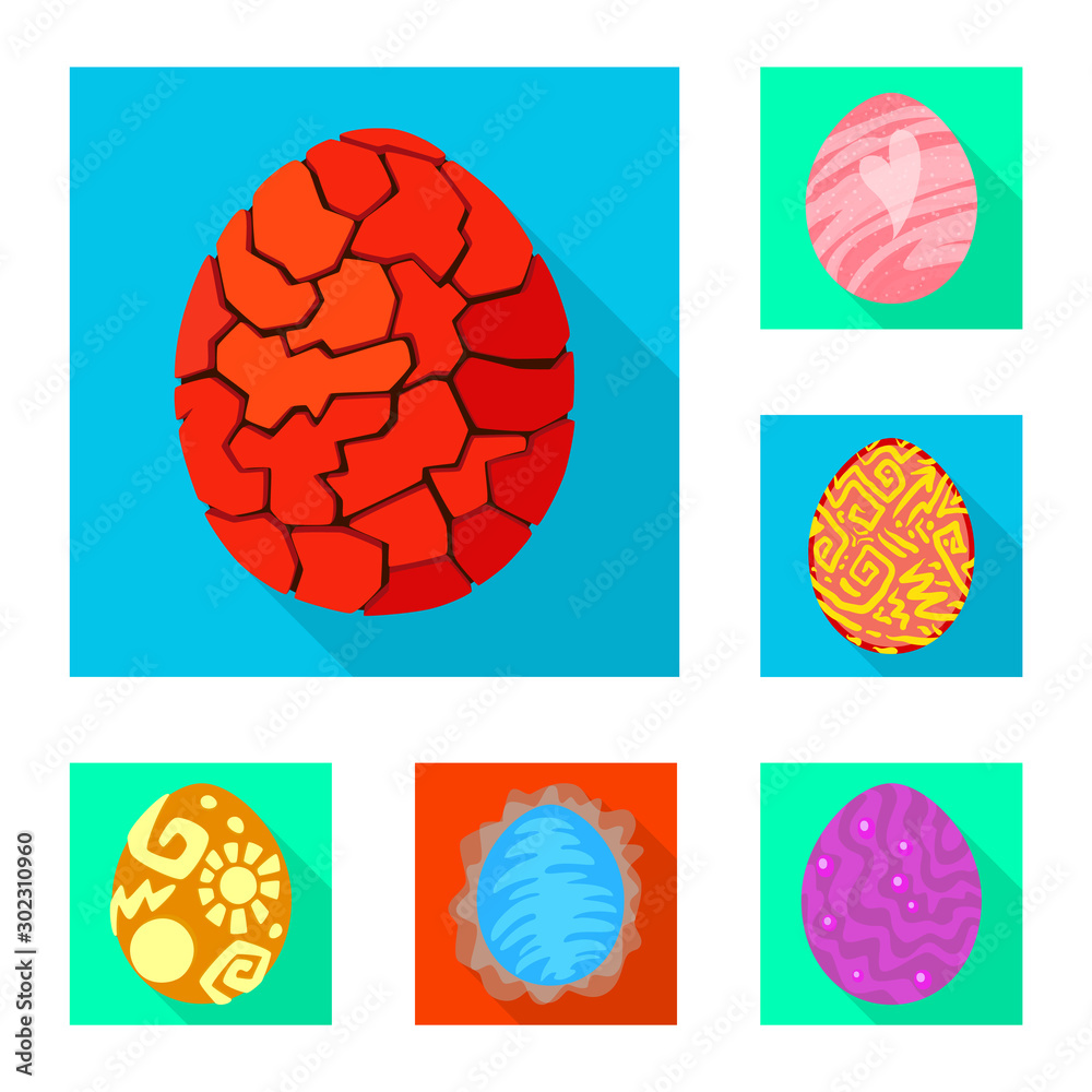 Vector design of story and big sign. Collection of story and prehistoric stock vector illustration.