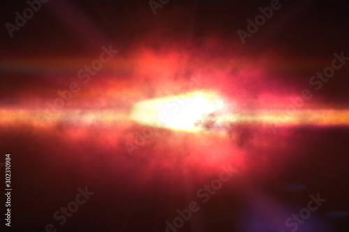 Glow red star abstract  cosmos energy neon light space background 