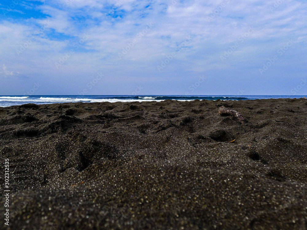 Black sand at Waipi'o, Hawaii