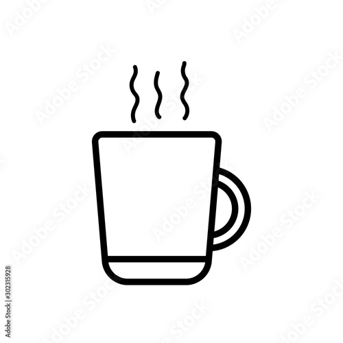 hot chococlate cup beverage aroma icon thick line