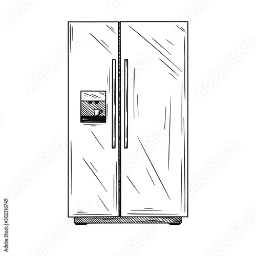 Refrigerators isolated on white background. Vector illustration