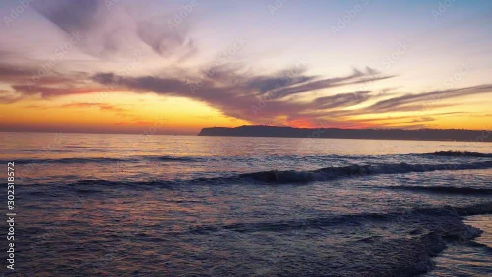 Sunset over the ocean in slow motion 180fps Sunset over the ocean in slow motion 180fps